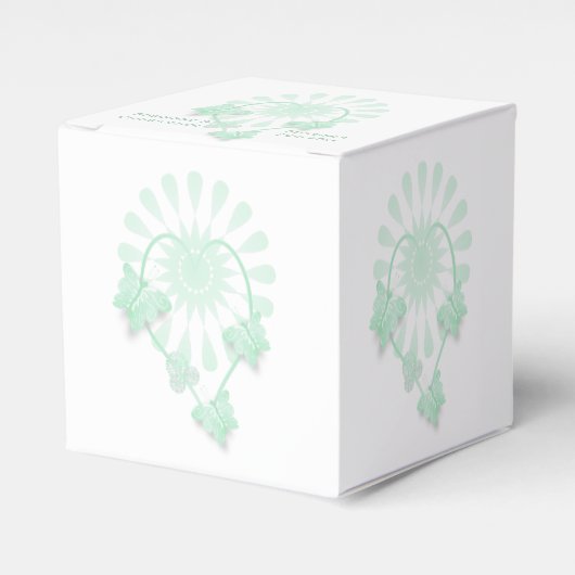 Ballotins Mariage Favor Boxes Peppermint Papillons Coeur (Verso)