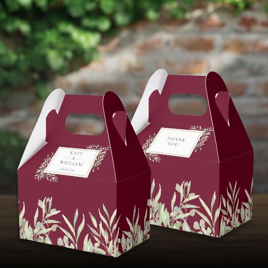 Ballotins Mariage Feuillage de verdure Or de Bourgogne