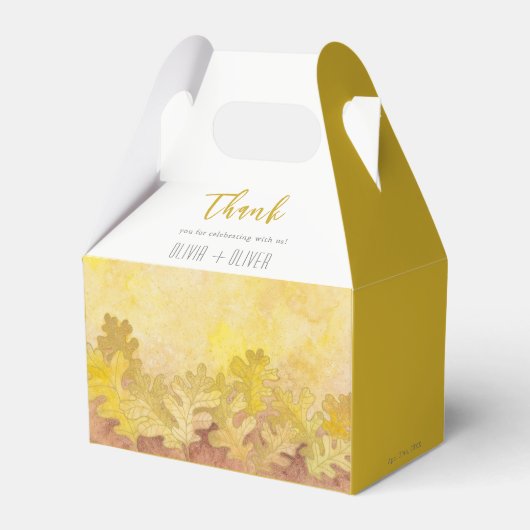 Ballotins Mariage Feuille de chêne d'automne (Verso)