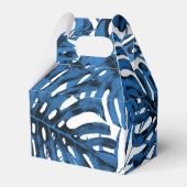 Ballotins Mariage Feuille  Denim Blue Tropical Palm (Arrière)