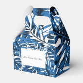 Ballotins Mariage Feuille  Denim Blue Tropical Palm (Verso)