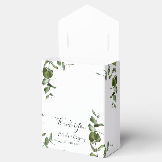 Ballotins Mariage Feuille rustique Eucalyptus (Ouvert)