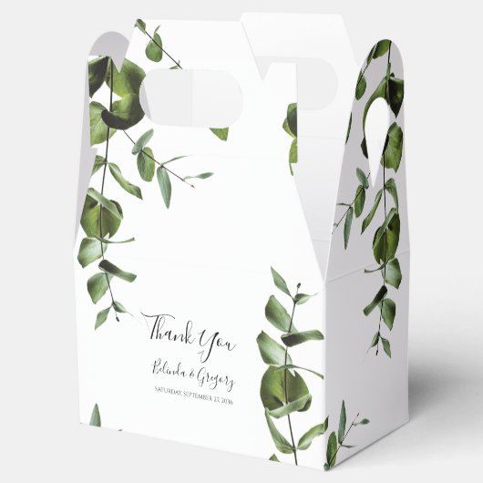 Ballotins Mariage Feuille rustique Eucalyptus (Ouvert)