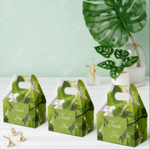 Ballotins Mariage Feuille vert Gable Ballotin blanc Imprimer
