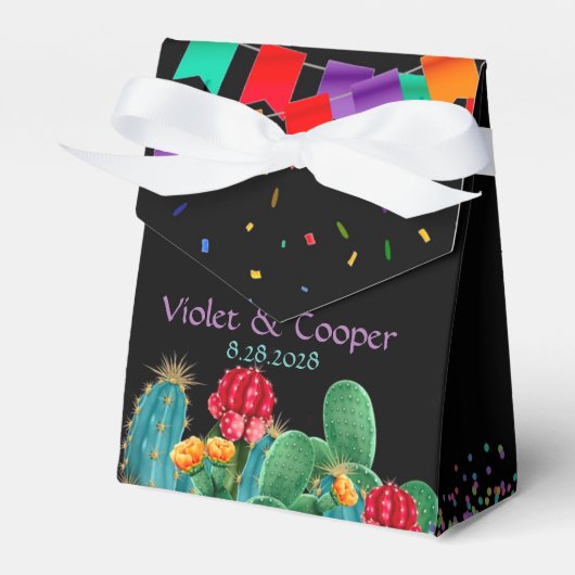 Ballotins Mariage Fiesta Floral mexicain Cactus (Verso)