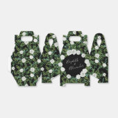 Ballotins Mariage Fleur Rose Noir et Blanc (Déplié)