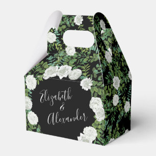 Ballotins Mariage Fleur Rose Noir et Blanc