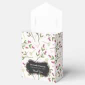 Ballotins Mariage Fleur sauvage rose et vert à longue tige M (Ouvert)