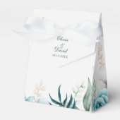 Ballotins Mariage Fleur sauvage turquoise et non blanc (Verso)