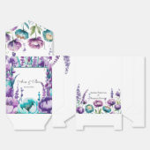 Ballotins Mariage Fleur sauvage turquoise et violette (Déplié)