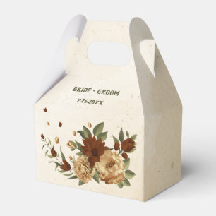 Ballotins mariage fleuri rustique en terre cuite