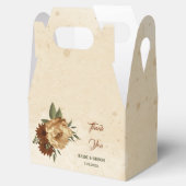 Ballotins mariage fleuri rustique en terre cuite (Ouvert)