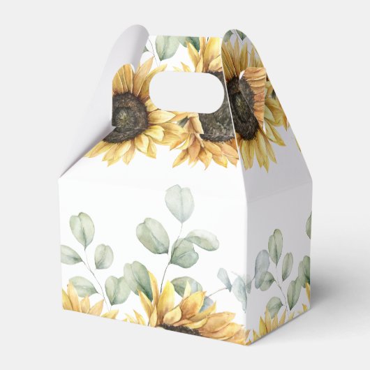 Ballotins Mariage Fleuriste Tournesol Eucalyptus Fête Prénup (Arrière)