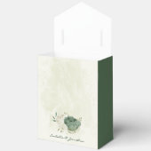 Ballotins mariage fleurs blanches vert sauge (Ouvrir)