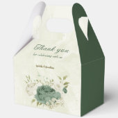 Ballotins mariage fleurs blanches vert sauge (Recto)