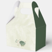 Ballotins mariage fleurs blanches vert sauge (Verso)