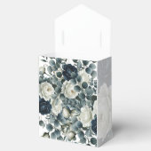 Ballotins Mariage Fleurs de Saisons Modernes Bleu Foncé et B (Ouvert)