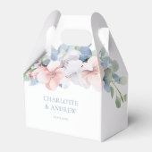 Ballotins Mariage Fleurs Roses Bleues Élégantes (Verso)