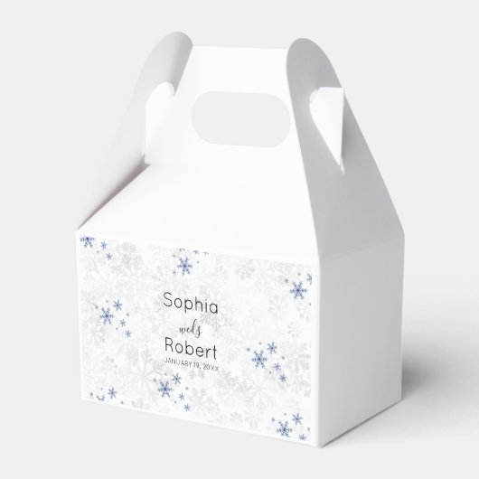 Ballotins Mariage Flocon de Neige d'Hiver (Verso)