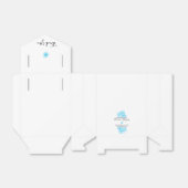 Ballotins Mariage floral à aquarelle bleue (Déplié)