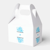 Ballotins Mariage floral à aquarelle bleue (Arrière)