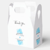 Ballotins Mariage floral à aquarelle bleue (Ouvert)