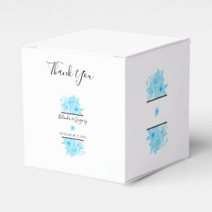 Ballotins Mariage floral à aquarelle bleue