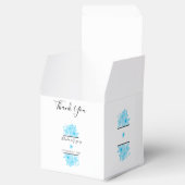 Ballotins Mariage floral à aquarelle bleue (Ouvert)