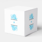 Ballotins Mariage floral à aquarelle bleue (Arrière)