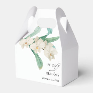 Ballotins Mariage Floral Aquarelle Orchidées Blanches