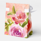 Ballotins Mariage Floral Aquarelle Rose Pêche (Arrière)