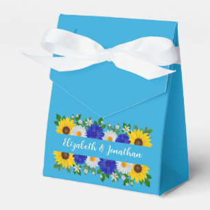 Ballotins Mariage Floral bleu ciel d'été