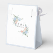 Ballotins Mariage floral bleu et rose (Arrière)