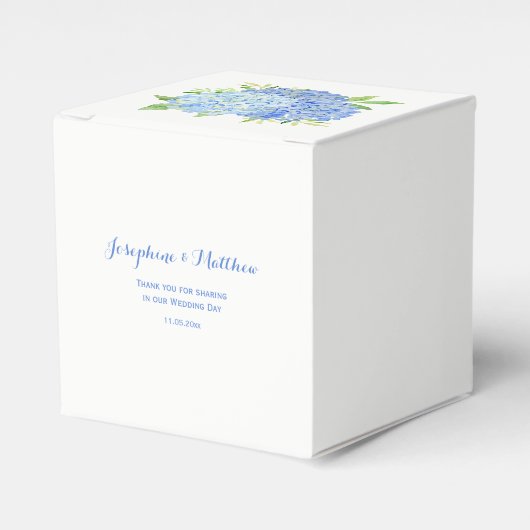 Ballotins Mariage Floral bleu Hydrangea (Verso)