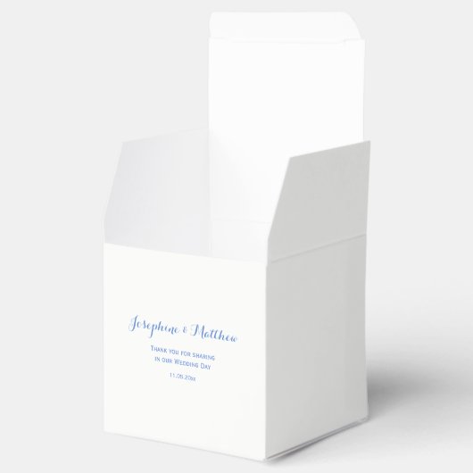 Ballotins Mariage Floral bleu Hydrangea (Ouvert)