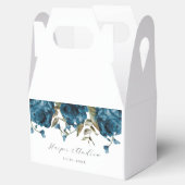 Ballotins Mariage floral bleu marine romantique (Ouvert)