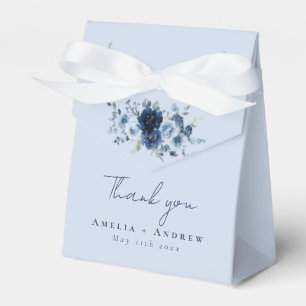 Ballotins Mariage Floral Bleu Poussiéreux Rose Navy