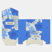 Ballotins Mariage floral bleu romantique (Déplié)