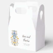 Ballotins Mariage Floral Bows bleu et jaune (Ouvert)