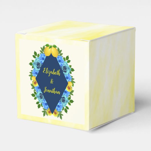 Ballotins Mariage floral citron soleil (Verso)