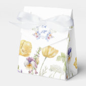 Ballotins Mariage floral de crête bleue Dusty (Verso)