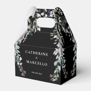 Ballotins Mariage floral de fleurs sauvages noires et blanch