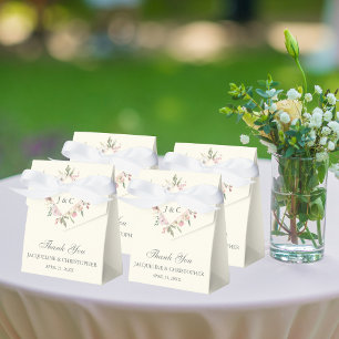 Ballotins Mariage floral de printemps de pivoine rose ivoire