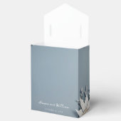 Ballotins Mariage floral d'hiver bleu et blanc (Ouvert)