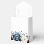 Ballotins Mariage floral d'ivoire blanc bleu ardoise (Ouvert)