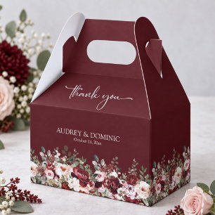 Ballotins Mariage Floral Élégant en Bourgogne Rosé