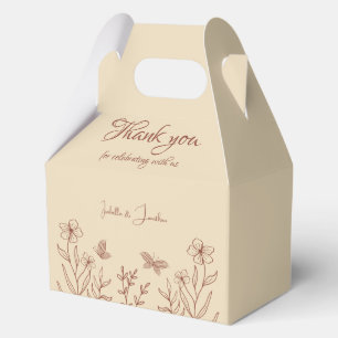 Ballotins Mariage floral élégant et romantique en terre cuit