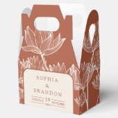 Ballotins Mariage floral en terre cuite rustique (Ouvert)