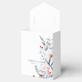 Ballotins Mariage Floral Fleur Rouge Et Bleu (Ouvert)