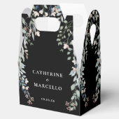 Ballotins Mariage Floral Fleur sauvage noir et blanc (Ouvert)